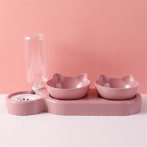 싱잉볼 명상 애완 동물 고양이 그릇 자동 공급기 500ML 먹이 개 물병 마시는 급수기, 03 Pink
