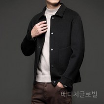 중년 남성 캐주얼 모직 자켓 고급스러운 두꺼운 울 쇼트 코트 40대 50대 직장인 아빠