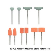 드러멜 드레멜 다용도조각기 연삭 헤드 Dremel 로타리 공구 액세서리 용 원통형 휠 연마 도구 10 개, 10pcs Set