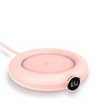 컵워머 USB 홀더 받침대 머그잔워머 히팅컵DC 5V USB 가열 웜 컵 매트 일정 온도 코스터 3 기어 디지털 디, 02 Pink