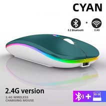 무선 무소음 게이밍 버티컬 마우스 충전식 블루투스 2.4GHz USB RGB 1600 인치 당 점 컴퓨터 노트북 태블릿 PC 맥북 게임 게이머, 듀얼 모드 무선4, Dual Mode Wireless4