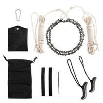 수동 톱 휴대용 양면 고효율 벌목용 하이 트위스트 톱 48 인치 캠핑 사냥 지퍼 톱 세트, 한개옵션0