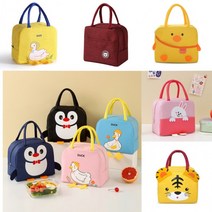 귀여운 오리 보온 보냉가방 피크닉가방 쿨러백 2종, 스카이6개, 1세트