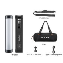 Godox LED 다이빙 RGB 튜브 라이트 촬영 제작용 수중 사진 비디오 조명 WT25R, 01 WT25D