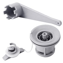 6 홀 팽창 식 보트 뗏목 보트 타기 표류 카누 공기 밸브 및 6 섹션 에어 밸브 렌치, 하나, 화이트 & 밝은 회색