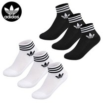아디다스 오리지널 트레포일 앵클삭스 발목 양말 3팩 세트 2종 택일, 01_EE1152/M_260-280