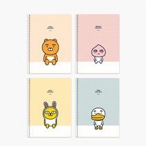 무지 연습장 무선노트 연습장 카카오프렌즈 무지 80매, 단품, 단품