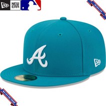 [미국정품] 912814 스냅백 캡모자 MLB [애틀랜타 브레이브스] 뉴에라 59FIFTY Fitted Hat - Turquoise