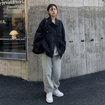 올봄유행패션 오버사이즈 환절기 일상 복고 빅사이즈 데일리 여성데님자켓 여행룩 레트로 스물다섯스물하나