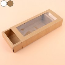 VEDANA_ 화과자 박스 DIY 선물포장 크라프트박스 투명창 1289272p, 3개, 화이트