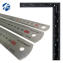 스틸자 무광 쇠자 15cm 30cm 60cm, 04_BLUETEC 300x200mm 흑색직각자