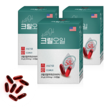 크릴오일 1000mg 90개입 3개월분 고용량 인지질 58% 선상가공 미국산, 크릴오일1000mg 90캡슐(30캡슐 3통)