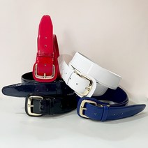 나인 금장 에나멜 벨트 스포츠 야구 허리띠, 네이비