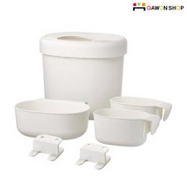 이케아 oNSKLIG 왼스클리그 기저귀교환대수납통4종 기저귀정리함, 4종 101.992.84, 화이트101.992.84