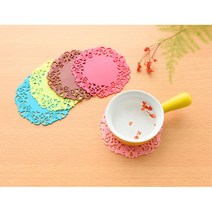 머그잔받침대 손님 꽃모양 찻잔 커피잔 받침 티코스터 컵 주방잡화 컵서포트 찻집