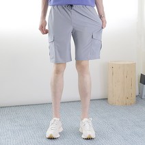 로코비전 남자 냉감 카고 반바지 시원한 여름 아이스 스판 바지 밴딩 팬츠
