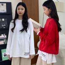 제니키즈 JN 긴팔 레이어드 티 봄 여아 주니어 이너 면 티셔츠