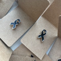 추모 뱃지 애도 블랙 리본 유가족 조문