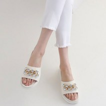 제이스토어 / 실내화 사무실화 큐빅체인장식 슬리퍼 데일리