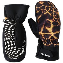 Volcom 남성용 Nyle 단열 파이프 및 파크 겨울 스노우보드 스키 장갑 Art S3, Gold Giraffe S3