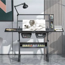 드로잉 테이블 미술 작업대 책상 서예 탁상이젤 수납