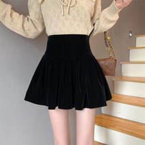 테니스치마 BEENLE 스커트 여성용 하이 웨스트 플리츠 y2k 여름 캐주얼 카와이 a 라인 골드 벨벳 블랙 테니
