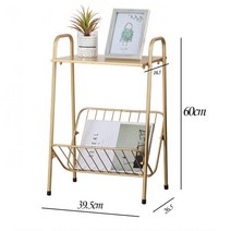 매거진랙 신문걸이 책진열대 잡지꽂이 리플렛거치대, 골드 사이드 테이블