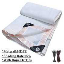 전원주택담장 단독주택 테라스 가림막 담벼락 담장 주물 휀스 야외 흰색 양산 그물 정원 대피소 태양 항해 발코니 울타리 그물 전망대 태양 그늘 항해 차양, 하얀, 6mx8m