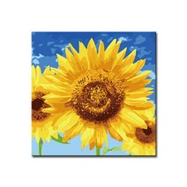 DIY캔버스페인팅 명화그리기 유화 세트 그림 액자, E60_만개한 해바라기