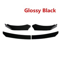 A7 프론트 범퍼 립 스포일러 아우디 a3 a4 a5 a6 a7 b8 s4 s5 사이드 바디 키트 wsupport rod 액세서리, 유광 블랙