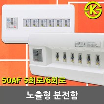 노출형 분전반 분전함 5회로 6회로 차단기함 배전함 배전반 완전조립형 누전차단기 배선차단기 5분기 6분기 30AF 50AF 차단기박스 차단기 국산 전기 차단기포함 3회로 4회로, 04. 상도전기 노출형 분전함 6회로