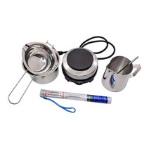 미니 핫 플레이트 쿠커 전기 히터 스토브 1 세트 전열 밀랍 가열 용해 용광로 다기능 기기, [10] Stove Set Euro Plug