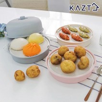 [홈미인] 마카롱 전자레인지 호빵 만두 계란 찜기, 인디핑크