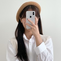 블루씨티 파이버 니트 블랙 라인 봄 가을 베레모 모자