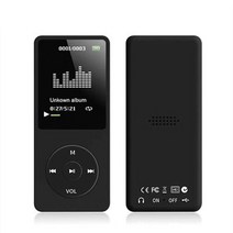 MP3 MP3 음악 플레이어 무손실 사운드 음악 플레이어 휴대용 MP3 플레이어 FM, 검정, 16 기가 바이트