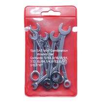 10pcs 영국/메트릭 유형 렌치 4-11mm 미니 스패너 렌치 세트 수제 도구, 영국