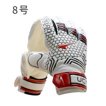 골키퍼 장갑 축구 겨울 방한 Ucan Rick의 새로운 프로 축구 유니폼 골키퍼 장갑, 하나의 크기는 모두 맞는, 화이트 레드 8