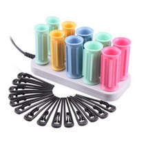 전기 헤어롤셋팅기 휴대용 여행용 열셋팅롤 헤어롤 헤어매직기 앞머리 헤어롤 헤어고데기 세팅기 구르프, A.컬러 (검은색 클립)개