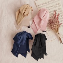 조슈아 리본 바나나핀 코튼 페미닌 포인트 리본 헤어핀 감성주얼리 디어안나