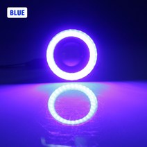자동차 라이트 어셈블리 2pcs 12V 유니버설 COB Led 안개 화이트 블루 핑크 옐로우 그린 레드 엔젤 눈 DRL, 02 Blue_01 3.5inch