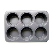 [P1M] 논스틱 양면코팅 머핀 6구 머핀틀 머핀팬 / 빵틀 머핀6구 베이킹틀 머핀만들기 초코머핀 머핀컵 ( P1M / 73254EA )