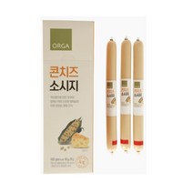 ORGA 간식 올가 콘치즈 소시지 600g(60g*10입) 명절 회사 탕비실 캠핑 아이들 선물, 12개
