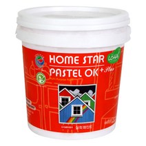 삼화페인트 홈스타파스텔 OK+반광 1L 다용도친환경페인트 방문가구용페인트, 화이트크림색