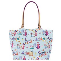 Disney Parks Epcot 독점 Dooney & Bourke 2017 플라워 가든 페스티벌 쇼퍼 토트 블루.