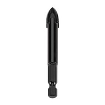 6인치홀쏘 목공용 홀쏘 목공 컷쇼날유리 세라믹 콘 트 구멍 오프너 용 크로스 육각 타일, 4mm, 검은색
