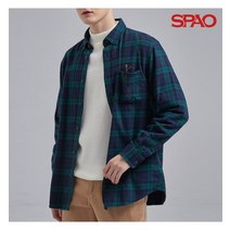 남성 플란넬 레귤러핏 체크 셔츠