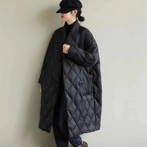 여성 차이나넥 다이아몬드 누빔 경량 롱 패딩