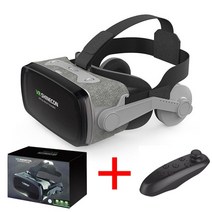 새로운 게임 애호가 VR Shinecon 가상 현실 3D 안경 고글 골판지 헤드셋 박스 4.7-6.53 인치 스마트 폰용, 02 VR With Controller A