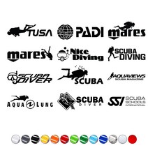 MCsign 스쿠바스티커모음 스쿠버다이빙로고 자동차데칼스티커 스킨스쿠바 스노클링, 1개, 검정XL