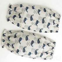 2세트 면린넨 팔토시 고래 공예 꽃집 공방